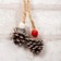 Enfeite Natalino Pendurar Papai Noel Pinhas 33X12 CM Atacado