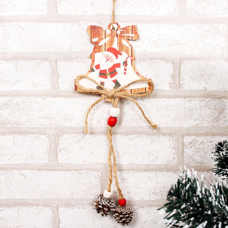 Enfeite Natalino Pendurar Papai Noel Pinhas 33X12 CM Atacado