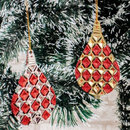 Enfeite Pendurar Árvore De Natal 3D Sortidos 10 cm Atacado