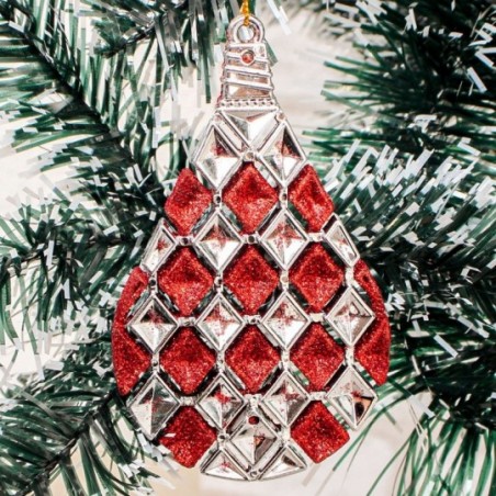 Enfeite Pendurar Árvore De Natal 3D Sortidos 10 cm Atacado