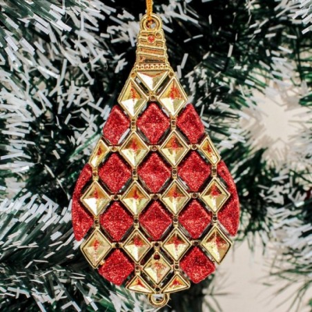 Enfeite Pendurar Árvore De Natal 3D Sortidos 10 cm Atacado