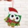 Coruja Cachecol Enfeite Glitter Eva Natal 20 CM Atacado