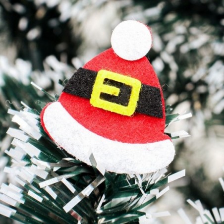 Kit 6 Prendedores Feltro Roupa Noel Para Enfeite De Natal