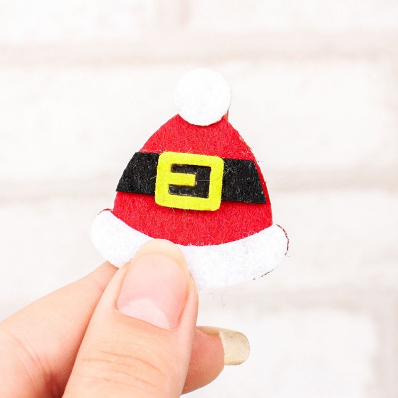 Kit 6 Prendedores Feltro Roupa Noel Para Enfeite De Natal