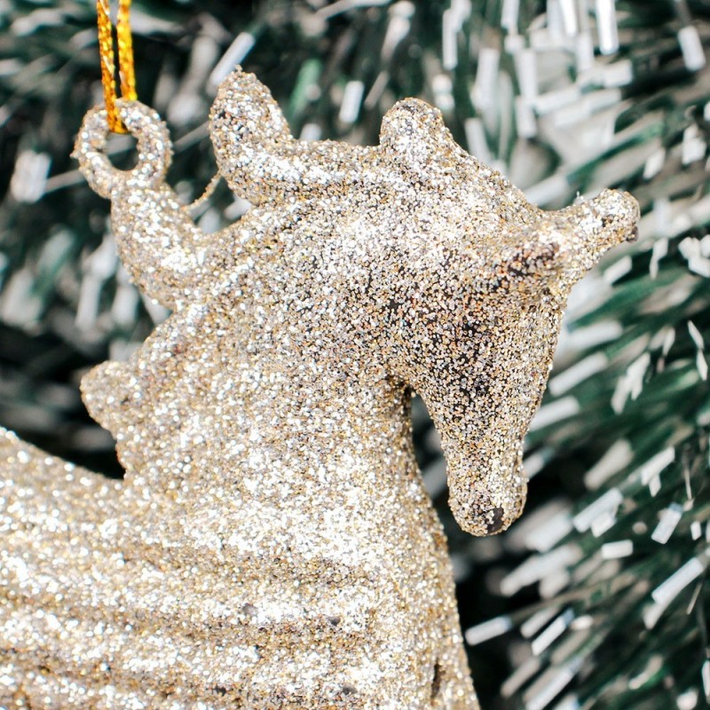 Enfeite Cavalo Balanço Glitter Pendurar 10 cm x 10 cm