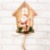 Placa Decorativa Natal Pendurar Laço E Pinhas 26 cm