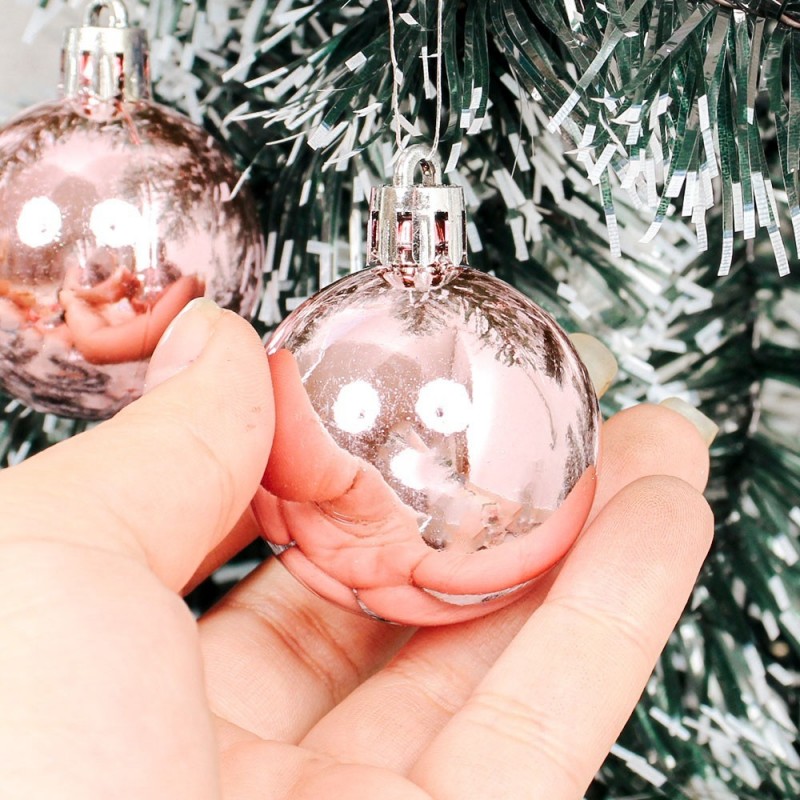 Kit 6 Bolas De Natal Enfeite Lisa Metalizada 4 Cm Atacado