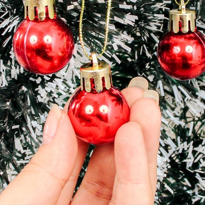 Kit 8 Bolas De Natal Enfeite Lisa Pequena 2,5 CM