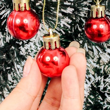 Kit 8 Bolas De Natal Enfeite Lisa Pequena 2,5 CM