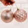 Kit 2 Bolas Natal Diamante Rose Glitter Para Enfeite 10 CM