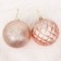 Kit 2 Bolas Natal Diamante Rose Glitter Para Enfeite 10 CM