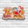 Painel Natalino Variados Papai Noel Com Glitter 55CM x 30CM