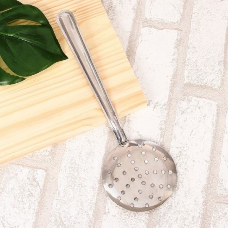 Escumadeira Cozinha Aço Inox Pequena 25 Cm No Atacado