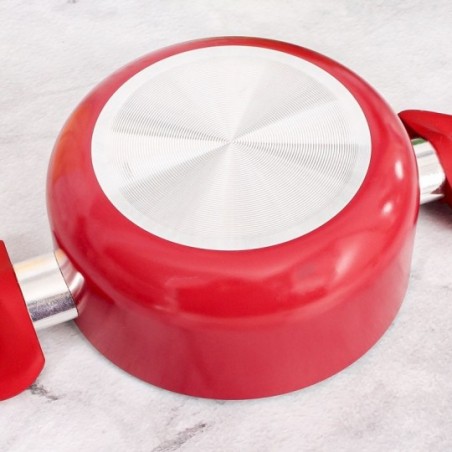 Panela Caçarola Revestimento Cerâmico Vermelho 16 Cm Wellmix
