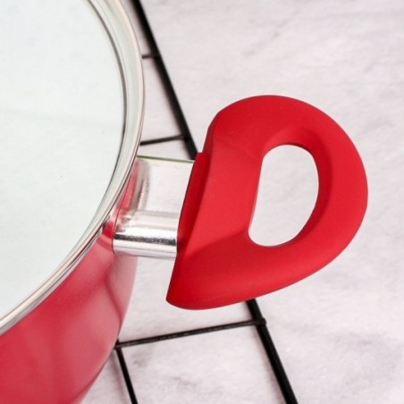 Panela Caçarola Revestimento Cerâmico Vermelho 24 Cm Wellmix