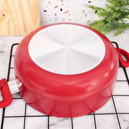 Panela Caçarola Revestimento Cerâmico Vermelho 24 Cm Wellmix