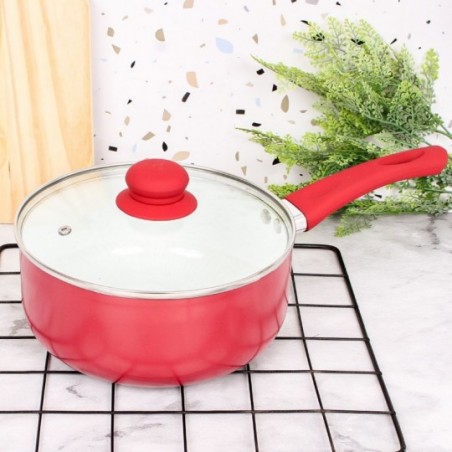 Panela Caçarola Revestimento Cerâmico Vermelho 20 Cm Wellmix