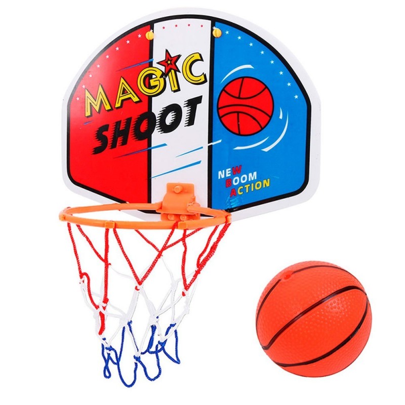 Jogo De Basquete Tabela Cesta Com Bola Wellmix 28 cm