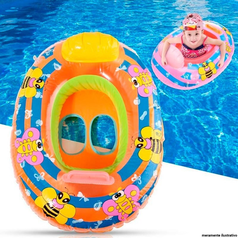 Boia Assento Inflável Infantil Colorido 64 x 43 Cm Wellmix