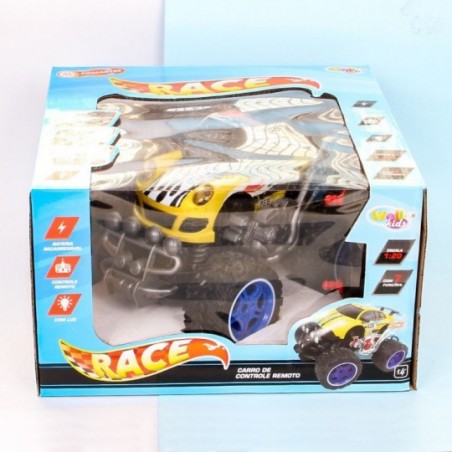 Carro De Controle Remoto Possante 7 Funções C/ Luzes 1:20