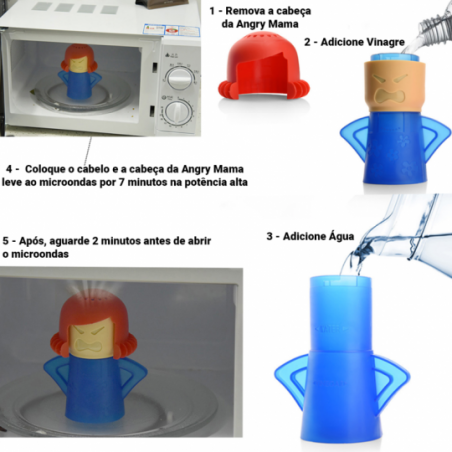 Limpador Limpa  Microondas Vapor Limpa Tudo Tira Cheiro