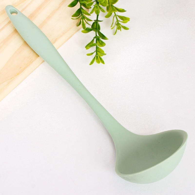 Concha De Silicone Inteiriço Cabo Resistente Verde 28 Cm