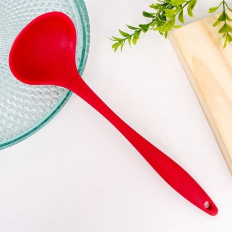Concha De Silicone Inteiriço Cabo Resistente Vermelha 28 Cm