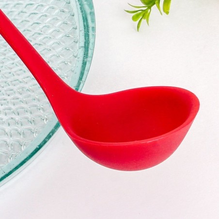 Concha De Silicone Inteiriço Cabo Resistente Vermelha 28 Cm