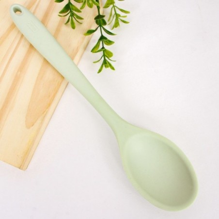 Colherão De Arroz Silicone Com Cabo Verde 28 Cm