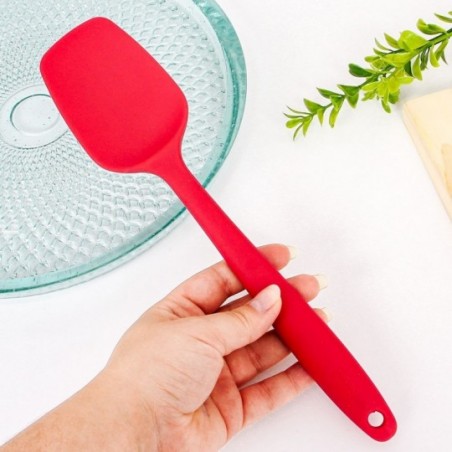 Espátula Cozinha Multiuso Silicone Inteiriço Vermelho 28 Cm
