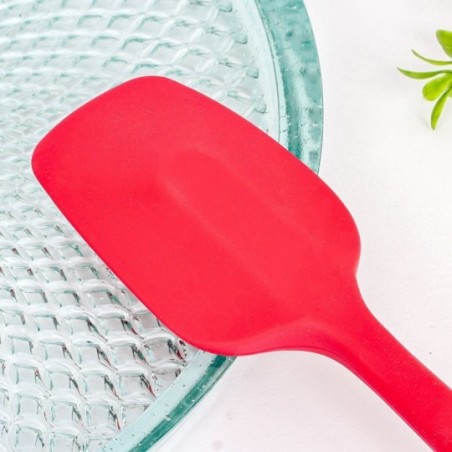 Espátula Cozinha Multiuso Silicone Inteiriço Vermelho 28 Cm