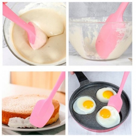 Espátula Cozinha Multiuso Silicone Inteiriço Rosa Nude 27 Cm