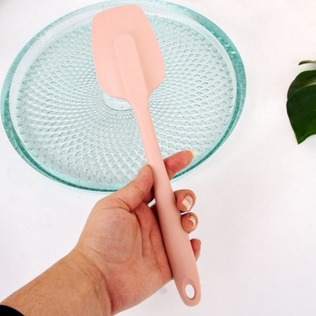 Espátula Cozinha Multiuso Silicone Inteiriço Rosa Nude 27 Cm