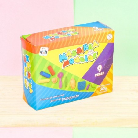 Kit Infantil Massinha De Modelar C/ 9 Peças Pica Pau 30g