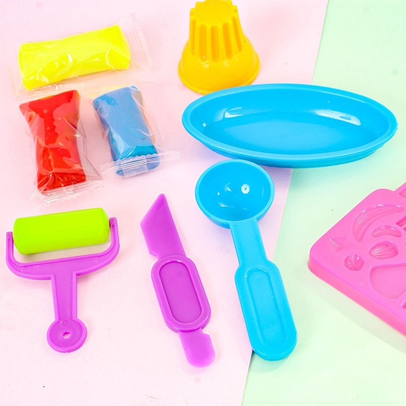 Kit Infantil Massinha De Modelar C/ 9 Peças Pica Pau 30g