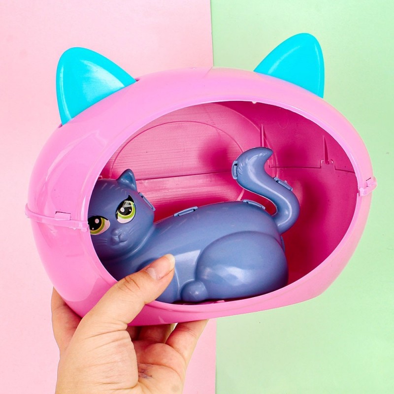 Kit Gatinho Pet C/ Casinha Brinquedo Infantil Zuca Toys