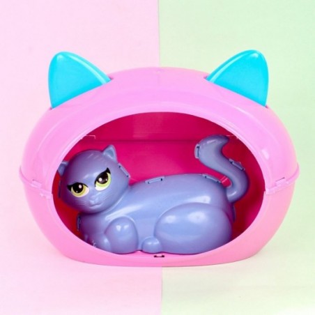 Kit Gatinho Pet C/ Casinha Brinquedo Infantil Zuca Toys