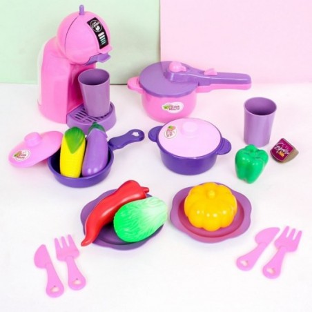 Kit Cozinha Infantil Com Hortifrut 19 peças