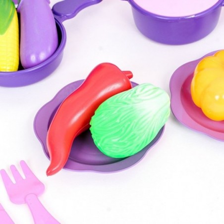 Kit Cozinha Infantil Com Hortifrut 19 peças