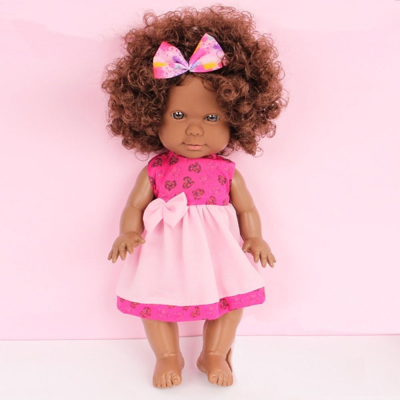 Boneca Infantil Bibely Doll Negra Meiga E Delicada Nova Toys