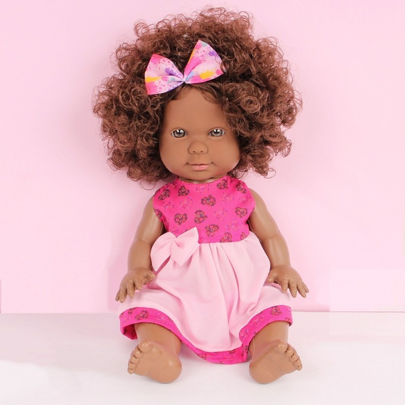 Boneca Infantil Bibely Doll Negra Meiga E Delicada Nova Toys