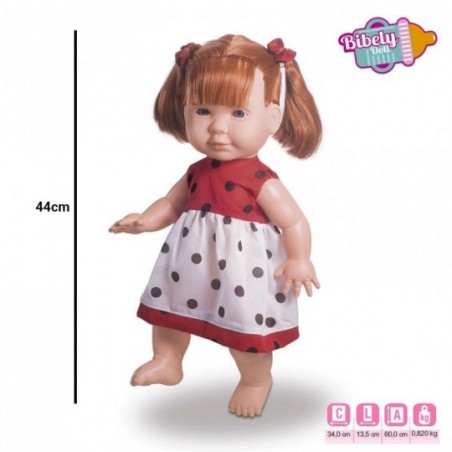 Boneca Infantil Bibely Doll Ruiva Meiga E Delicada Nova Toys