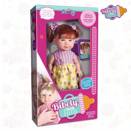 Boneca Infantil Bibely Doll Ruiva Meiga E Delicada Nova Toys