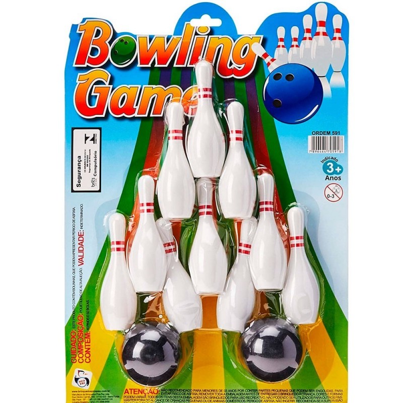 Mini Jogo De Boliche Com 12 Peças Infantil