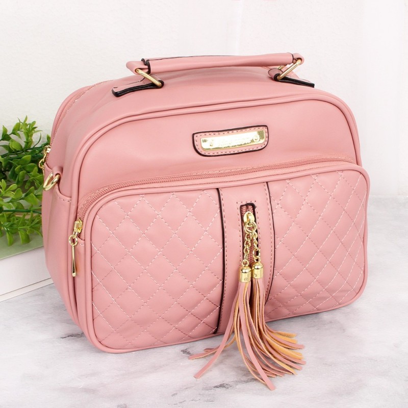 Bolsa De Mão Luxo Feminina Em Matelassê Com Tassel