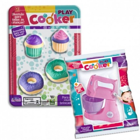 Kit Confeitaria Infantil Com Docinhos E Batedeira 6 Peças
