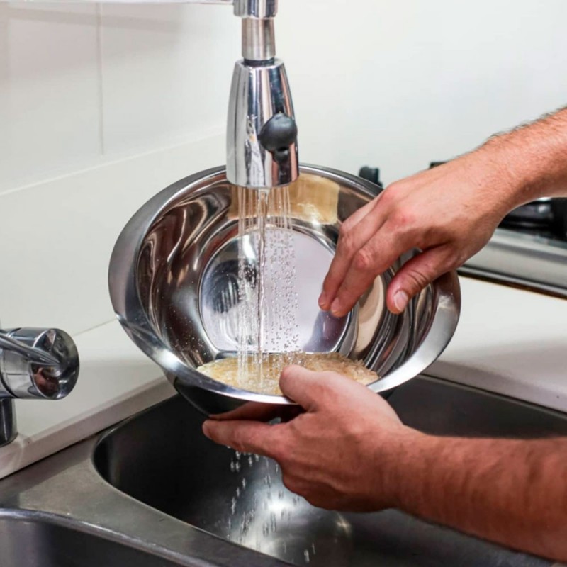 Cesto Escorredor De Arroz Aço Inox 26 Cm Wellmix Atacado