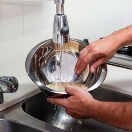 Cesto Escorredor De Arroz Aço Inox 26 Cm Wellmix Atacado