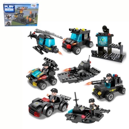 Blocos De Montar Veículos Swat Troops Infantil
