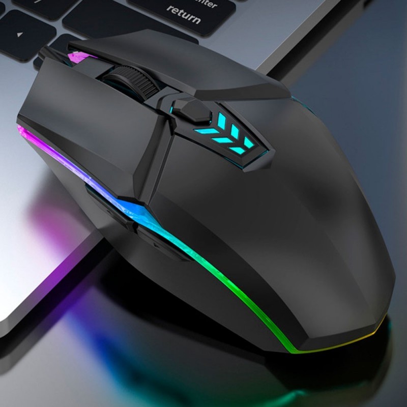 Mouse Gamer Com Fio RGB 4800 DPI USB 2.0 7 Botões 100mA